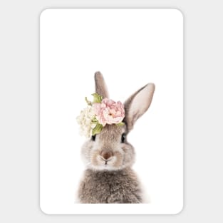 Peek-a-boo Floral Bunny Sticker